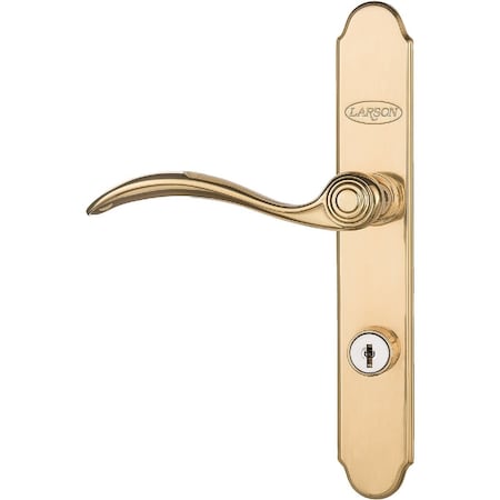 Larson QuickFit Brass Die-Cast Metal Locking Storm Door Curved Leverset 20297807