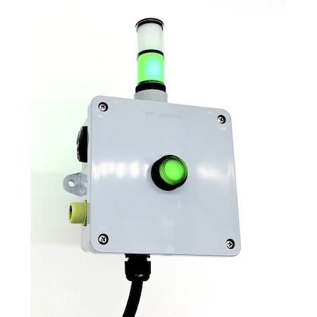Gizmo Engineering Alarm BoX LED stack light, Buzzer 103dB - 2 ft, Enclosure 5X5X2, Ingress rating IP65 (NEMA 4X) AB-3
