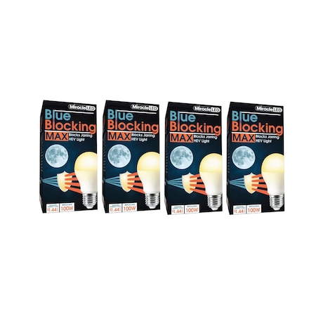 Miracle Led Best Night-Time Sleep 12W Lighting, LED Blue Blocking Light for Hotels, 4-Pack, 4PK 803866
