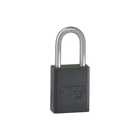 Master Lock Co Safety Padlock 1-1/2in Shackle Black Aluminum Body 0 Bitted A1106KZ BLK
