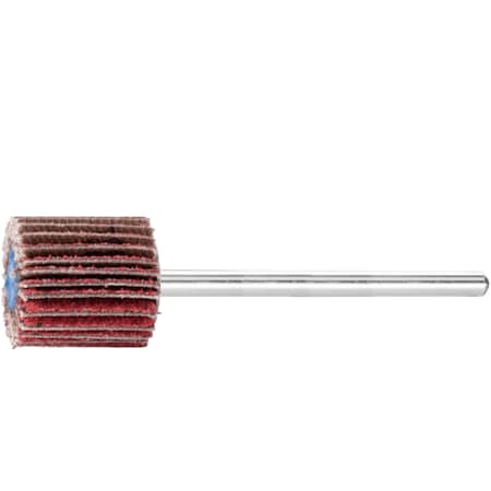 Pferd Mounted Flap Wheel, 3/5 in x 3/5, 120 Grit, 1/8 in Shank, Ceramic CO-COOL, 10PK 45590