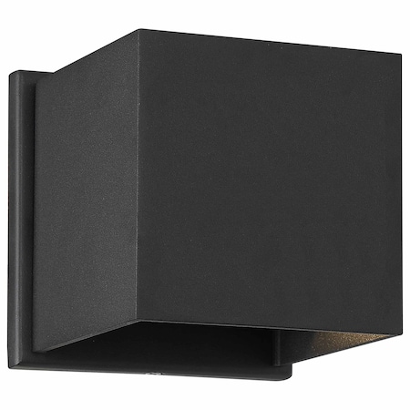 Nuvo Lightgate 5 Watt LED Sconce Matte Black Finish Square 3000K 62/1466R1