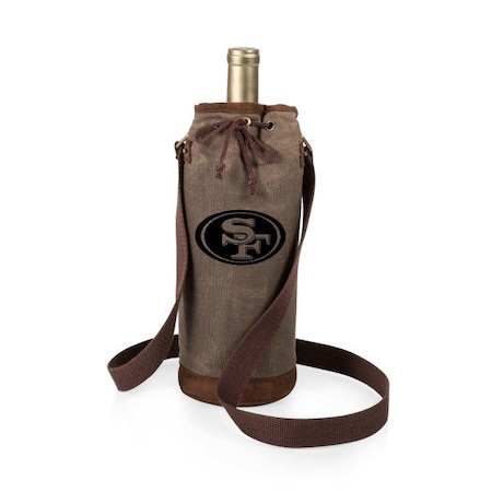 Picnic Time Family Of Brands NFL San Francisco 49ers - Waxed Canvas Wine Tote 621-00-140-274-2