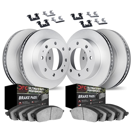 Dynamic Friction Co DFC GEOSPEC Coated Rotor- Heavy Duty Brake Pad includes Hardware 4414-54031