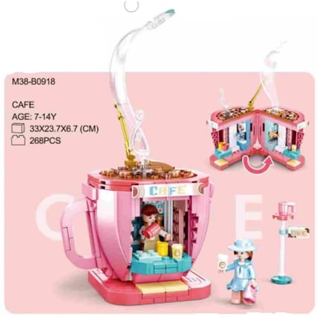 Texas Toy Distribution Coffee Caf Building Brick Kit, 268 Piece 918