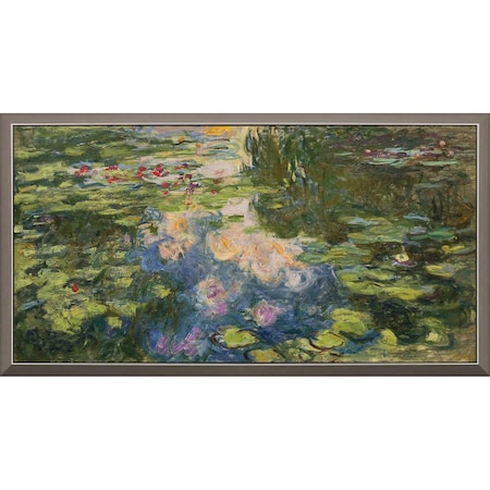 Homeroots La Bassin aux Nympheas Silver Framed Print Wall Art 525874