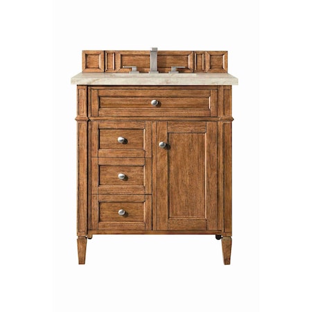 James Martin Vanities Brittany 30" Single Vanity, Saddle Brown, w/ 3 CM Tajnar Eclos Top 650-V30-SBR-3TJR