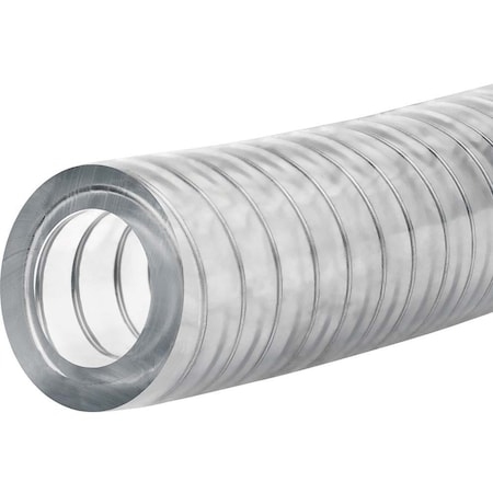 Zoro Select Steel Wire Reinforced PVC Tubing, Clear ZUSA-HT-4044