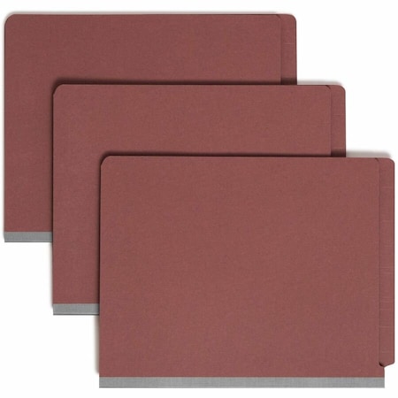 Smead Smead Pressboard End Tab Classification Folders, Letter, Eight-Section, Red, 10/Box 26865