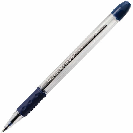 Pentel R.S.V.P. Ballpoint Pen, Fine Point, Blue, PK24, 24PK BK90C
