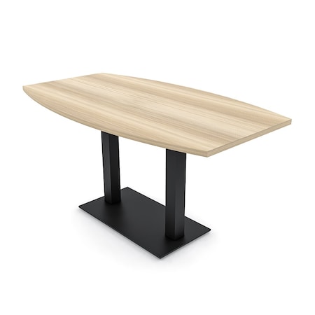 Skutchi Designs Boat Conference Table With Power, 36 in W, 60 in L, Brown HAR-BOT-36x60-DOU.BK-K525-NA