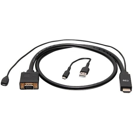 C2G 6FT ACTIVE HDMI  MALE TO VGA CONVERTER CABLE/ADAPTER 1920X1200 60HZ1080P 60 C2G41472