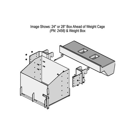 K&M Mfg 24-In. or 28-In. Box Ahead of Weight Cage (BAWC) Kit Case IH MXM/Maxxum/MXU/215-335 Blk 2456
