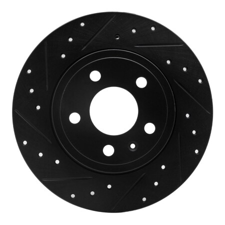 Dynamic Friction Co DFC Brake Rotor - Drilled and Slotted - Black 633-73037L