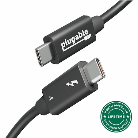 Plugable Technologies PLUGABLE THUNDERBOLT 4 CABLE WITH 240W CHARGING, THUNDERBOLT CERTIFIED, 3.3 FEET TBT4-240W-1M