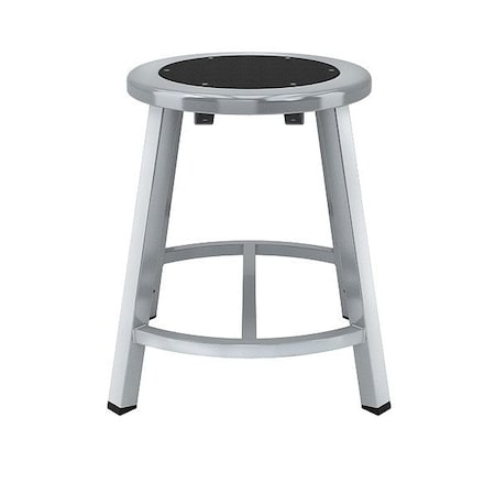 National Public Seating Black Center Metal Stool, 18 TTSG18-S10