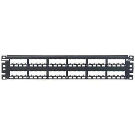 Kilowatt Mini Com 48-Port 2 RU All Metal Modular Patch Panel, Black KI3772272