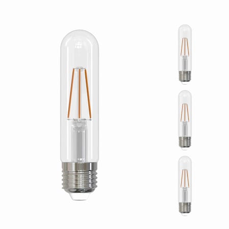 Bulbrite LED Filament, 5 Watt Dimmable T9 5 inch Light Bulb, Clear Glass Finish, E26 Base, 5000K, 400 Lumens, 4PK 862104