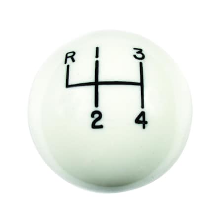 Hurst Performance 0.37-16 in. Thread White 4 Speed Shift Knob 1630003