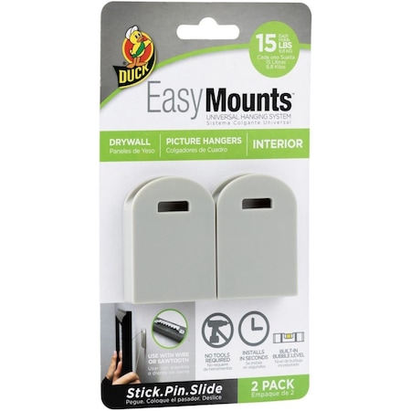 Shurtech Brands Drywall EasyMounts Interior Wall Picture Hanger, White DUC287393