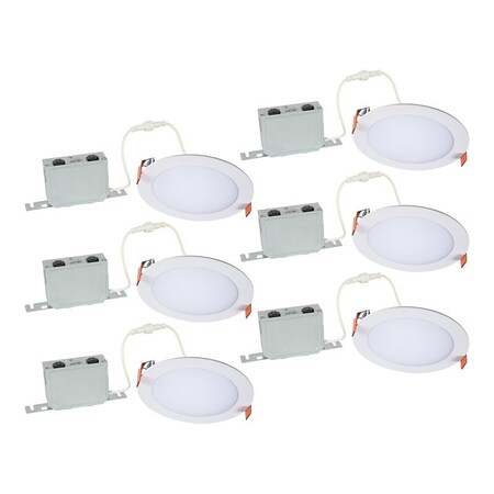 Halo Canless Downlight, 13.9 W, 120 V, LED Lamp, White, Matte HLB6LSFS5-6PK