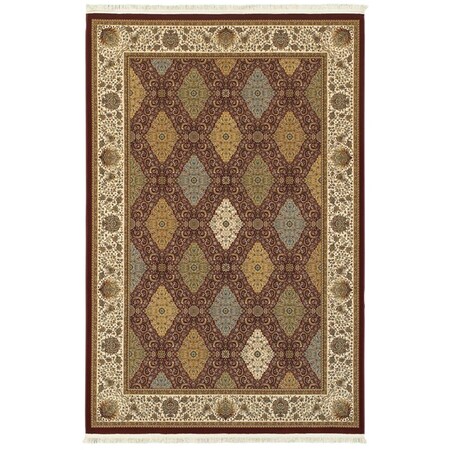 Oriental Weavers 9 ft. 10 in. x 12 ft. 10 in. Masterpiece Traditional Area Rug, Red M530M2300390ST