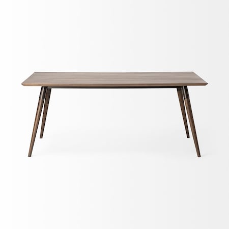 Homeroots 72" Dark Brown Solid Wood Dining Table 380477