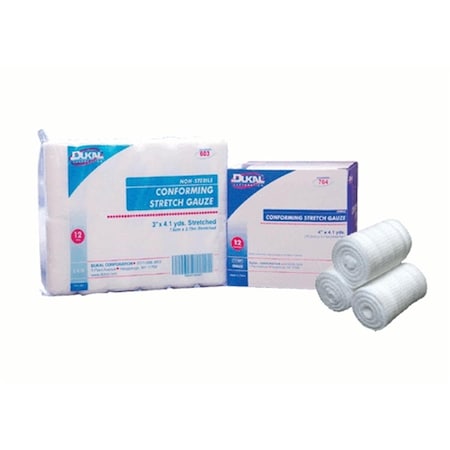 Dukal DDI 1304072 Dukal Conforming Stretch Non-Sterile Gauze Roll - 2in. x 4.1 yds, 500PK 602PB