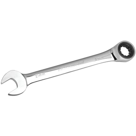Performance Tool 21mm Ratcheting Wrench, Chrome Vanadium, 100 Tooth W30361