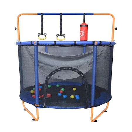 Hurtle 55 in Trampoline for Kids with Safety Enclosure HUTRA55BLOR
