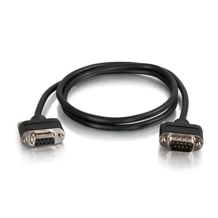 Fasttrack 10 ft. Serial RS232 DB9 Cable with Low Profile Connectors M-F, In-Wall CMG-Rated - Black FA721562