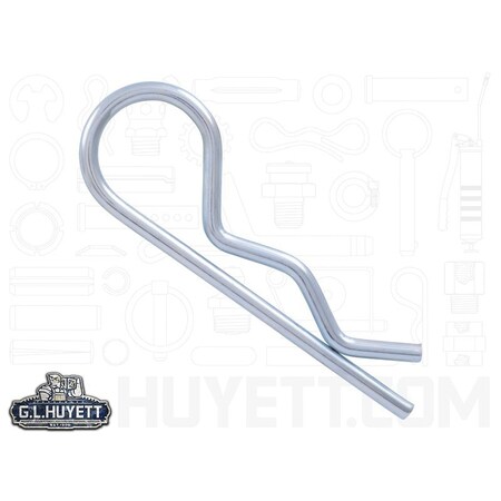 Huyett Bridge Pin, Zn Plt Spg Stl, .148 Wire Dia x 3.312 L x .75 In Eye Dia x Fits .75 to 1-1/8 Shft BP-209