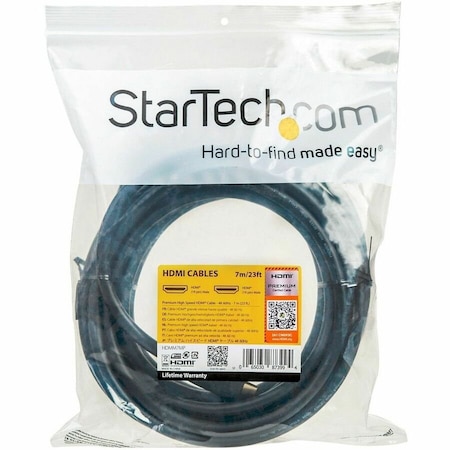 Startech.Com 22.9FT/7M PREMIUM CERTIFIED HIGH SPEED HDMI CABLE WITH ETHERNET; 4K 60HZ UP TO HDMM7MP