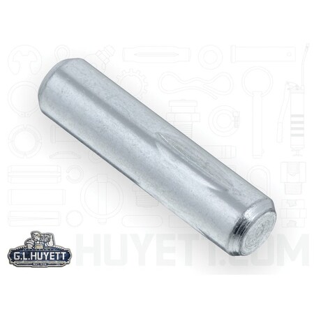 Huyett Type H Grooved Pin, Zinc Plated Low Carbon Steel, 0.312 in Dia x 0.310 in Small End Dia x 1.250 in L GP-0312-1250-H