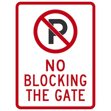 Lyle No Blocking The Gate with NP Graphic, 18x24, Non-Reflective, White G-11127-NA_18x24