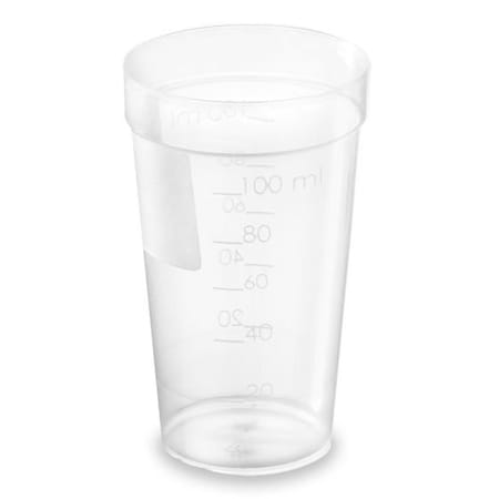 Globe Scientific Titration Cup, Polypropylene, Tall Form, 100 mL / 3.38 fl oz Capacity, Not Rated Not Applicable 5100