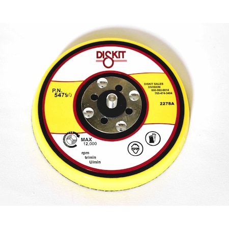 Diskit Gripit Abrasive Sanding Pad 54790: Soft, 5", Hook, 0 Hole, Standard Profile MADE IN USA 54790