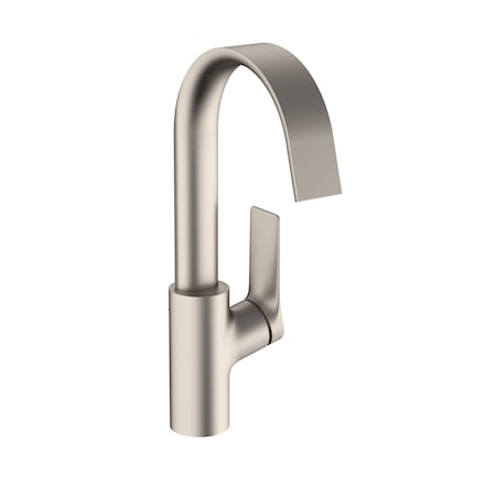 Hansgrohe Vivenis Single-hole Faucet 210 with Swivel Spout and Pop-Up Drain, 1.2 GPM in Brushed Nickel 75030821