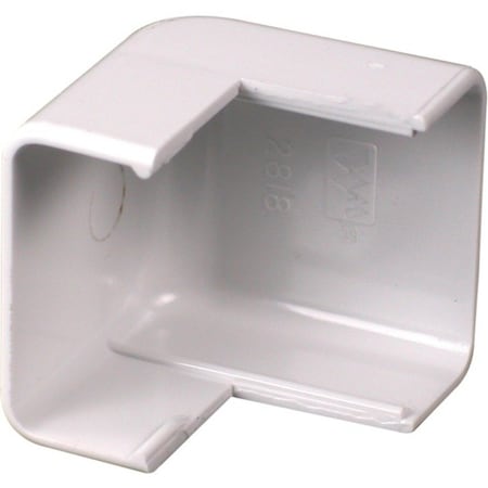 Wiremold External Elbow Fitting, White, PVC 2818-WH