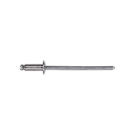 Auveco Specialty Rivet 1/8in Diameter 1/8in-3/16in Grip Steel/Stainless Steel, 100PK 17467