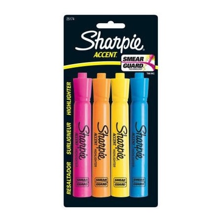 Sanford Highlighter Asst Colr4Pk 25174