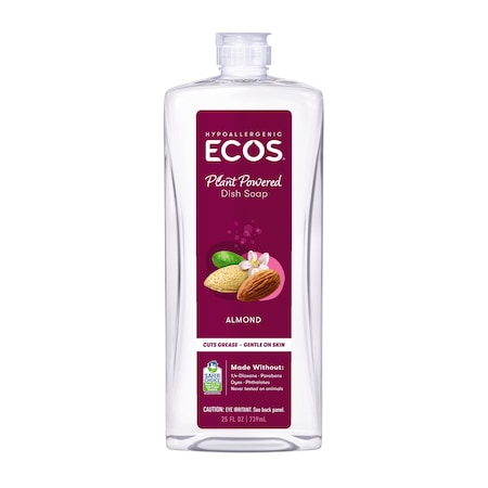 Ecos Dishwashing Liquid, Almond, 25 oz., PK6 97006