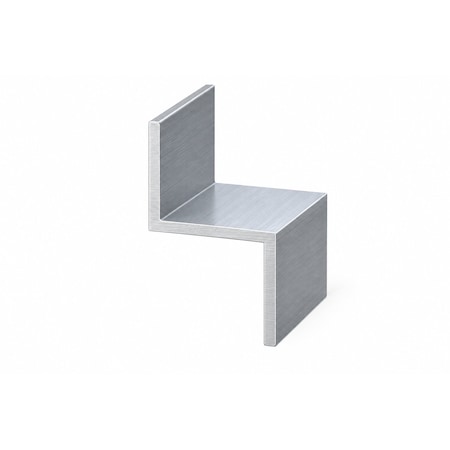 Brunner Aluminum "Z" Channel 3/4" x 3/4" x 1/16" Thick, 6063-T5 12 Feet Satin Anodized Z21213 S12