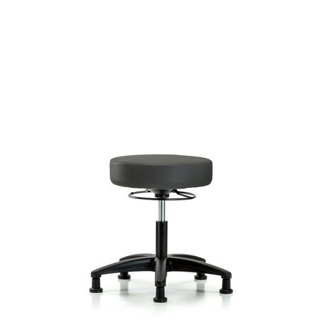 Blue Ridge Ergonomics Desk Stool, Vinyl, Glides, Gry BR-VDHSO-RG-RG-8605