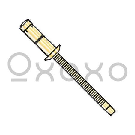 Oxoxo 1/4X.08-.17 Water Resistant Dome Structural Rivet Zinc, 2000PK 295181