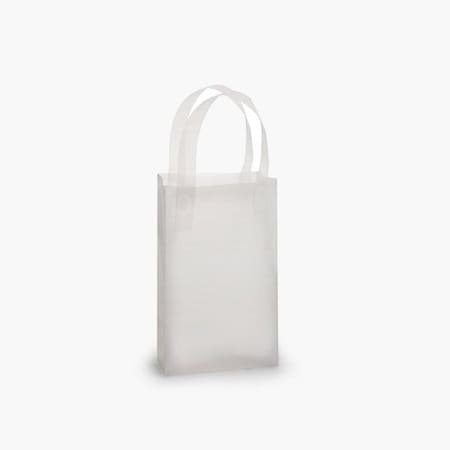 Nashville Wraps Clear Frosted Plastic Gift Bags, Rose 5x3x8, 3 mil, 250PK BRFRP