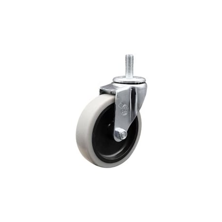Service Caster 4 Inch Thermoplastic Rubber Wheel 10mm Threaded Stem Caster SCC-TS05S410-TPRS-M1015