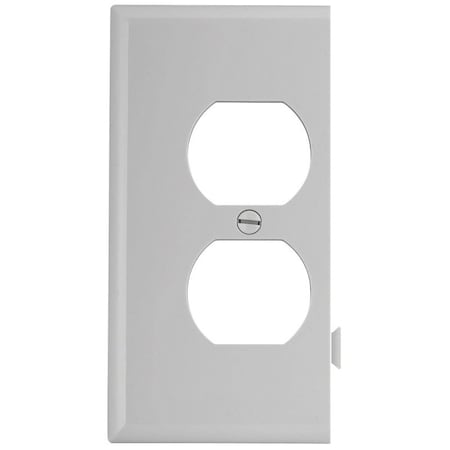 Eaton Wiring Devices Sectional Wallplate, 4-1/2 in L, 2-3/4 in W, 1 -Gang, Polycarbonate, White, High-Gloss STE8W