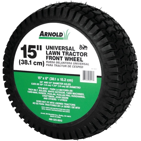 Arnold 15'' Universal Lawn Tractor Mower Wheel 490-325-0082