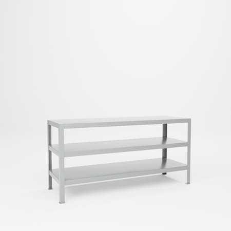 Pucel Extra Heavy Duty Tool Stand, 72 in W x 24 in D x 36 in H, Gray HS-2472-3